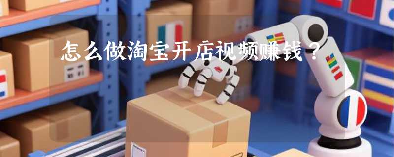 怎么做淘宝开店视频赚钱？