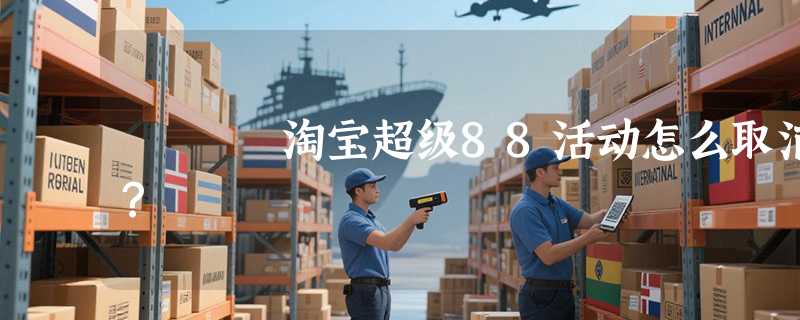 淘宝超级88活动怎么取消？