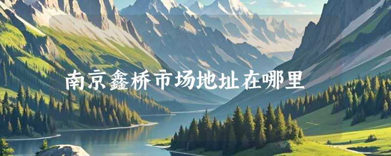 南京鑫桥市场地址在哪里