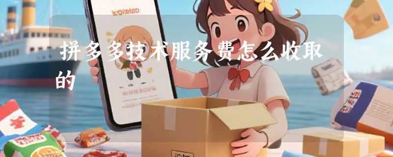 拼多多技术服务费怎么收取的