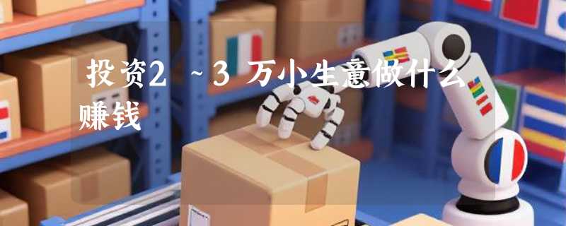 投资2～3万小生意做什么赚钱