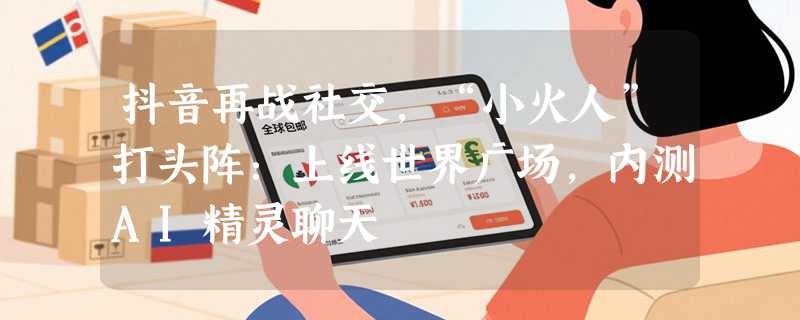 抖音再战社交，“小火人”打头阵：上线世界广场，内测AI精灵聊天