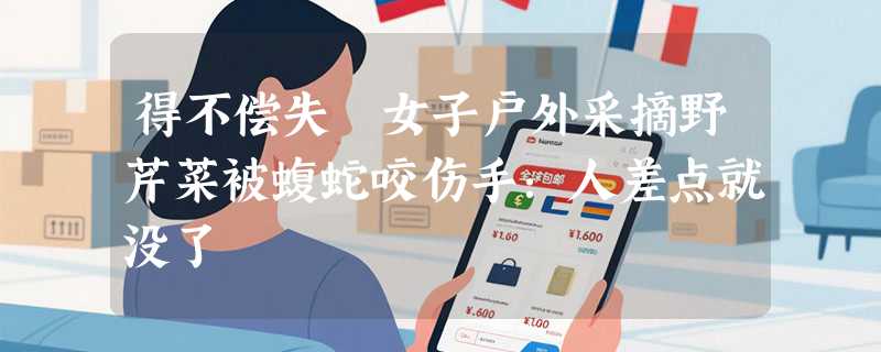 得不偿失 女子户外采摘野芹菜被蝮蛇咬伤手：人差点就没了