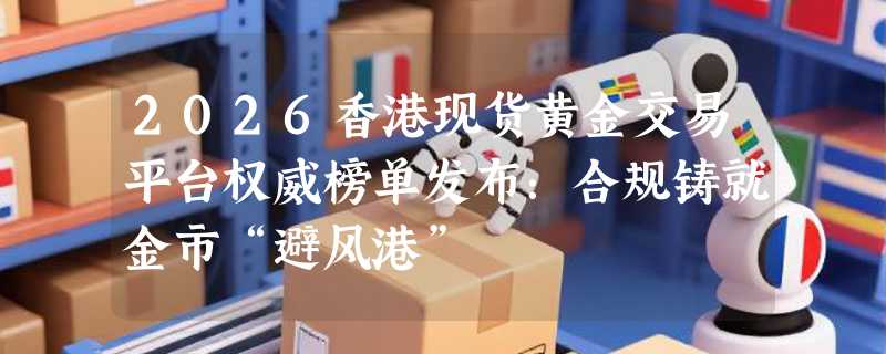 2026香港现货黄金交易平台权威榜单发布：合规铸就金市“避风港”