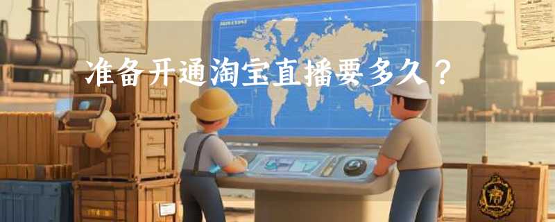 准备开通淘宝直播要多久？