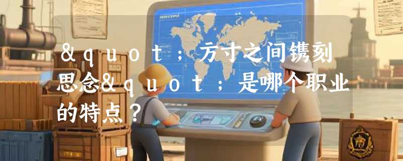 "方寸之间镌刻思念"是哪个职业的特点？