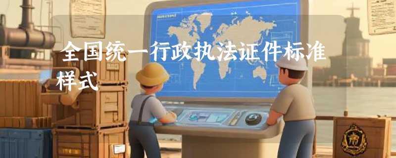 全国统一行政执法证件标准样式