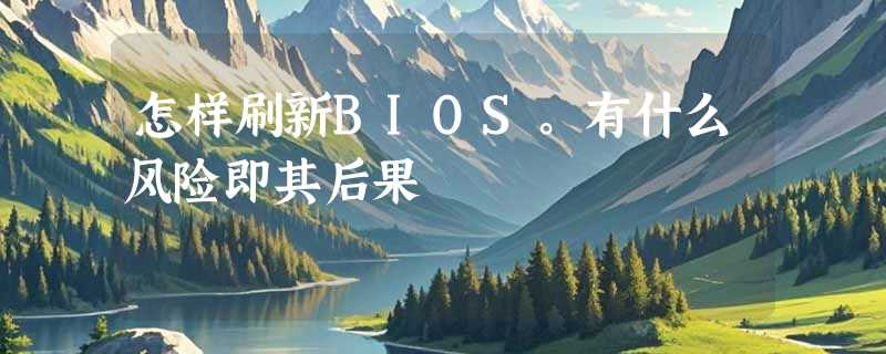 怎样刷新BIOS。有什么风险即其后果