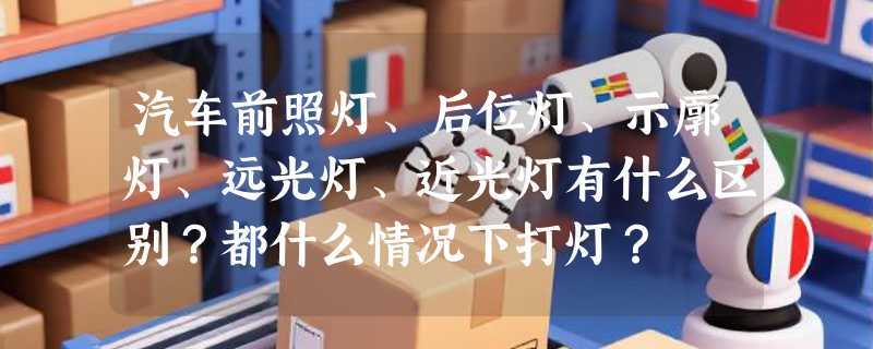 汽车前照灯、后位灯、示廓灯、远光灯、近光灯有什么区别？都什么情况下打灯？