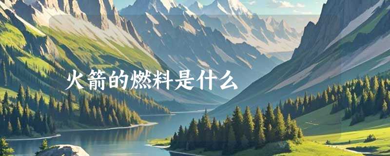 火箭的燃料是什么