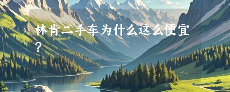 林肯二手车为什么这么便宜？
