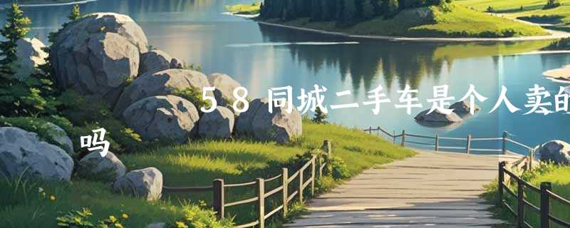 58同城二手车是个人卖的吗