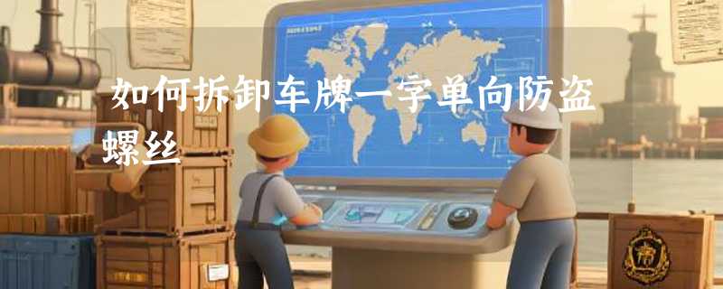如何拆卸车牌一字单向防盗螺丝