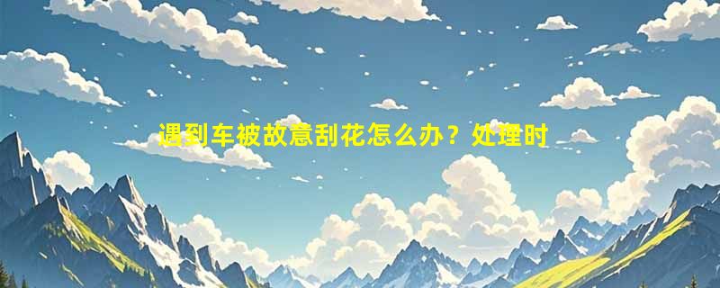 遇到车被故意刮花怎么办？处理时有哪些关键注意事项？