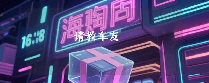 请教车友