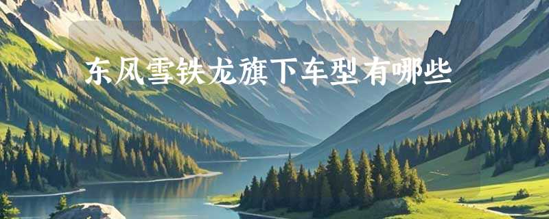 东风雪铁龙旗下车型有哪些