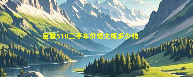 宝骏510二手车价格大概多少钱13年