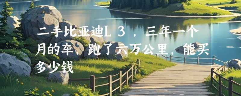 二手比亚迪L3，三年一个月的车，跑了六万公里，能买多少钱
