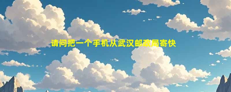 请问把一个手机从武汉邮政局寄快递到黄冈要多少钱?可不可以对方付邮费?
