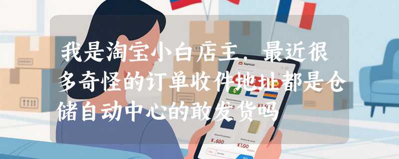 我是淘宝小白店主，最近很多奇怪的订单收件地址都是仓储自动中心的敢发货吗
