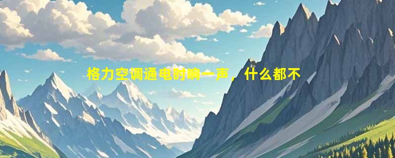 格力空调通电时响一声，什么都不显示开不了机