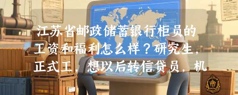 江苏省邮政储蓄银行柜员的工资和福利怎么样？研究生，正式工，想以后转信贷员，机会大吗？
