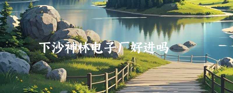 下沙神林电子厂好进吗