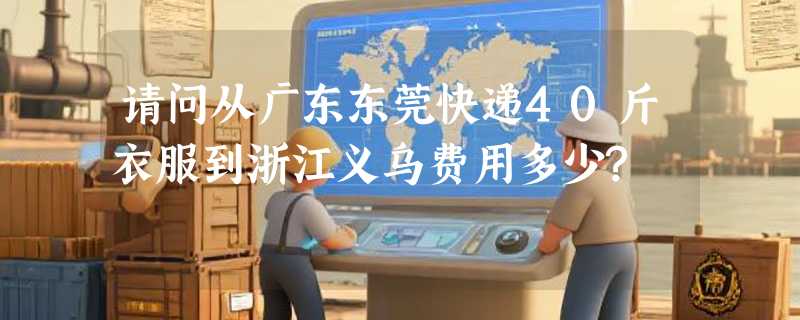 请问从广东东莞快递40斤衣服到浙江义乌费用多少?
