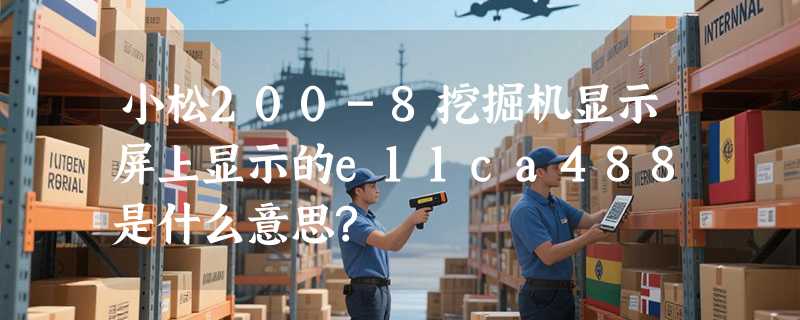 小松200-8挖掘机显示屏上显示的e11ca488是什么意思?