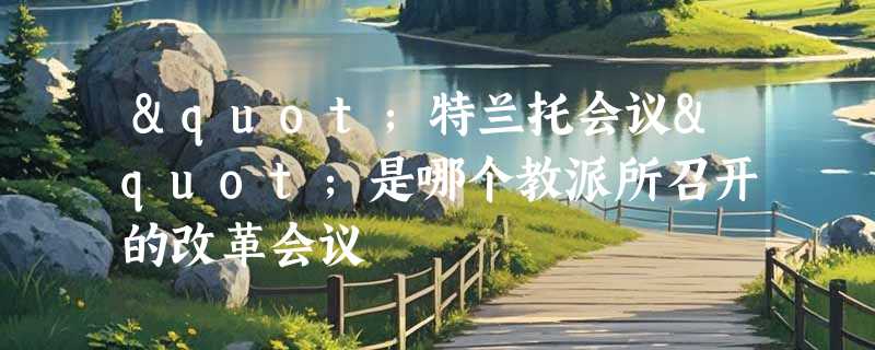 "特兰托会议"是哪个教派所召开的改革会议