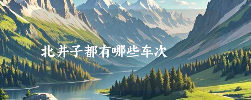 北井子都有哪些车次