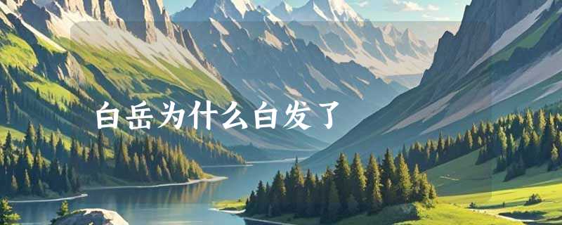 白岳为什么白发了
