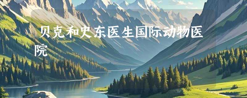 贝克和史东医生国际动物医院