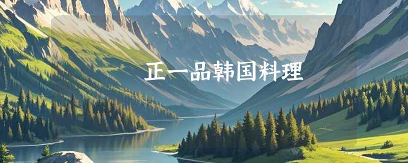 正一品韩国料理