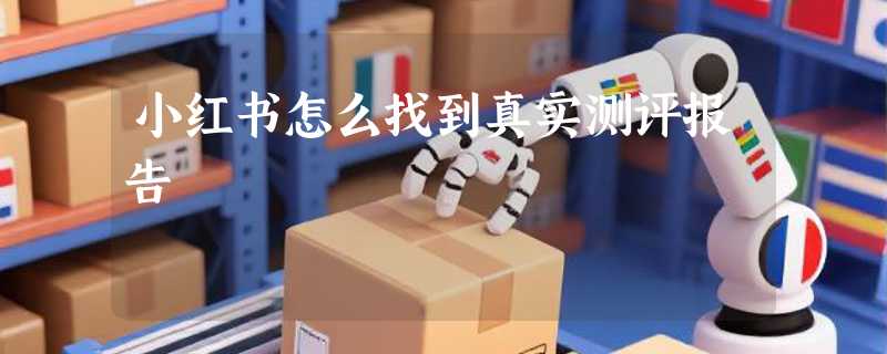 小红书怎么找到真实测评报告