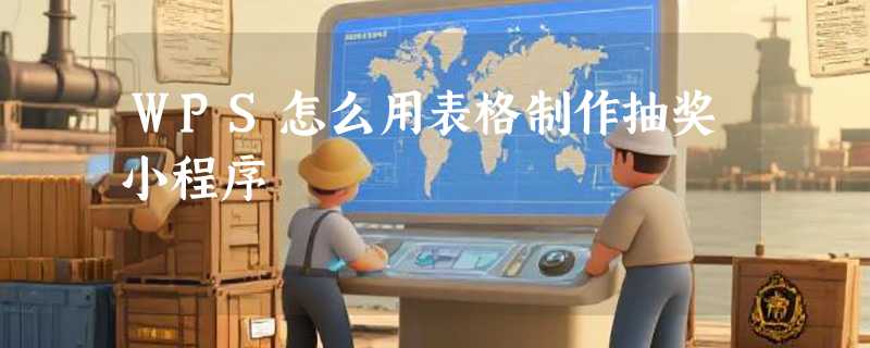 WPS怎么用表格制作抽奖小程序